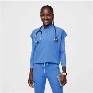 LIMITED COLOR Figs Rafaela™ - Oversized Scrub Top - Capri Blue